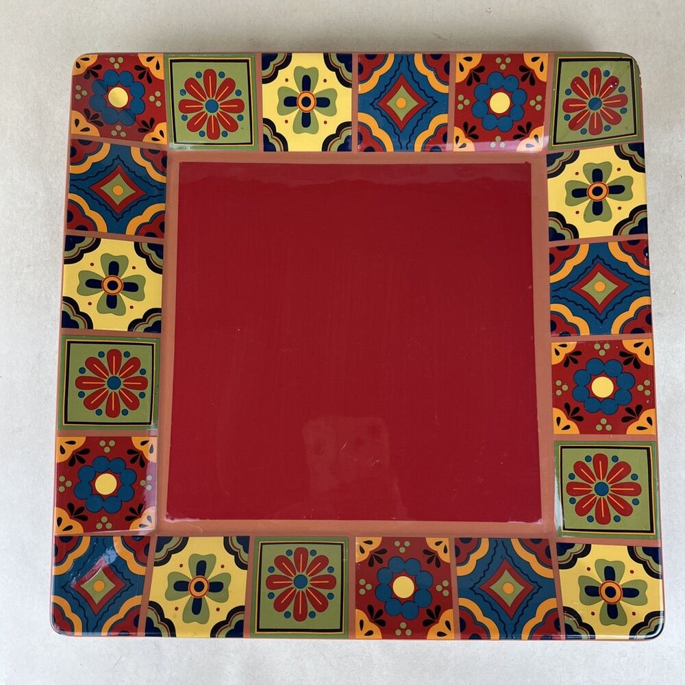 Home Studio BAJA COLLECTION 11” Square  Plate Dinner  Plate Dishwasher‎ Safe